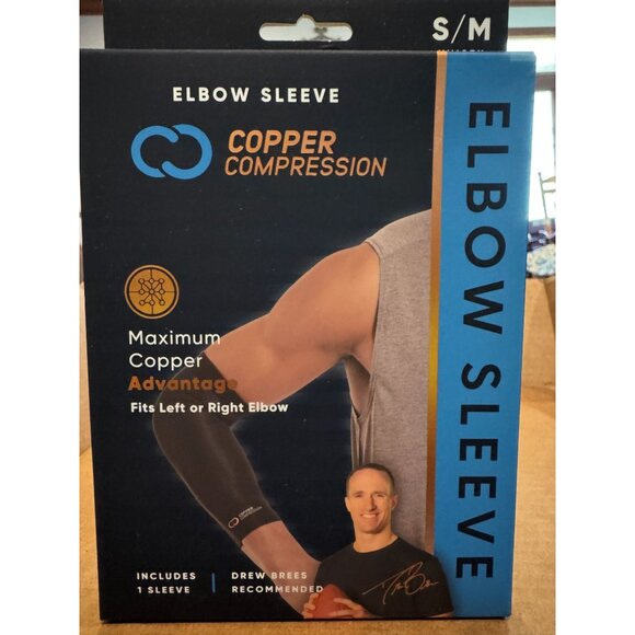 Copper Compression Elbow Sleeve Size M Fits R or L elbow - Picture 1 of 3